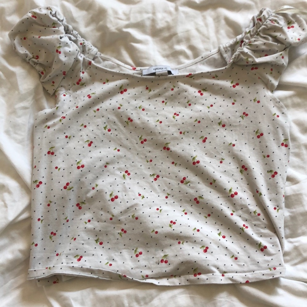 cherry off the shoulder top